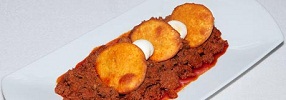 Jornadas del Antroxu 2012 Plato de picadillo con patatas